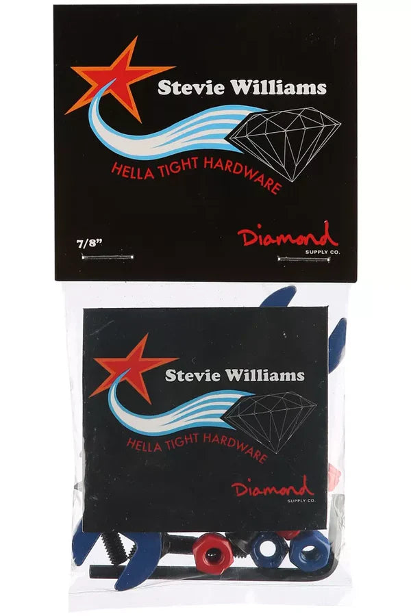 DIAMOND SUPPLY CO HELLA TIGHT PRO HARDWARE RED/WHITE/BLUE - STEVIE WILLIAMS- 6PC PACK