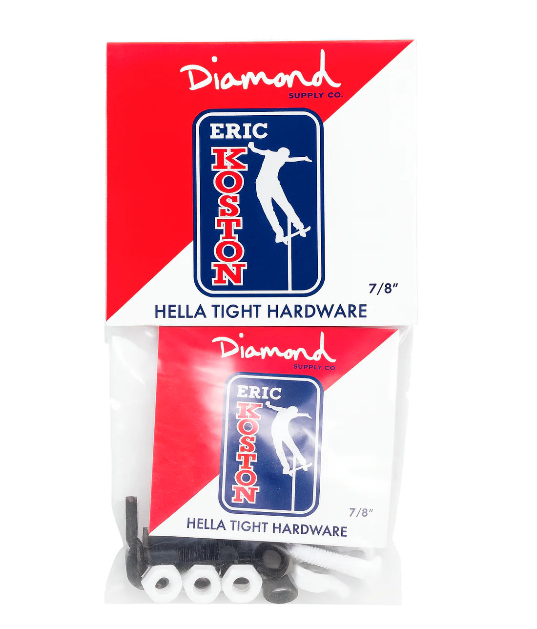 DIAMOND SUPPLY CO HELLA TIGHT PRO HARDWARE WHITE/BLACK - ERIC KOSTON- 6PC PACK