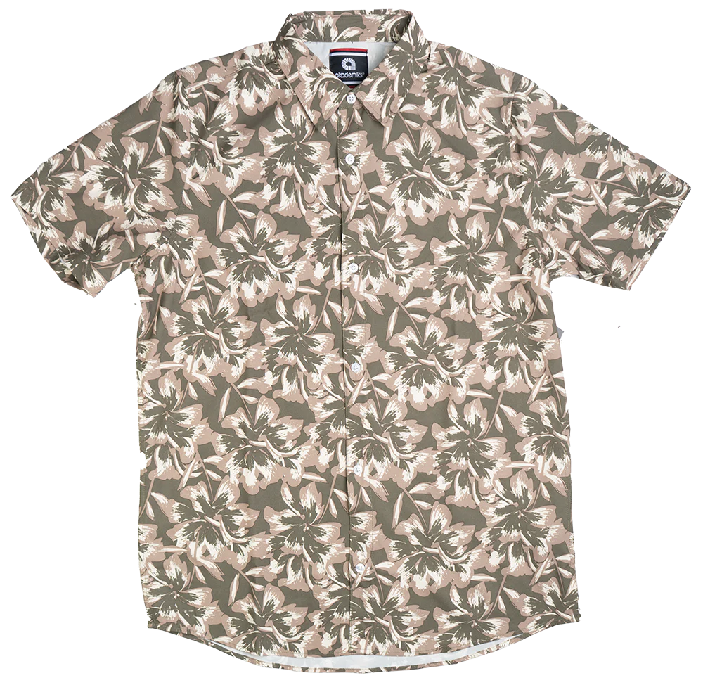 AKADEMIKS S/S BUTTON DOWN KHAKI - A13SW14- 6PC PACK