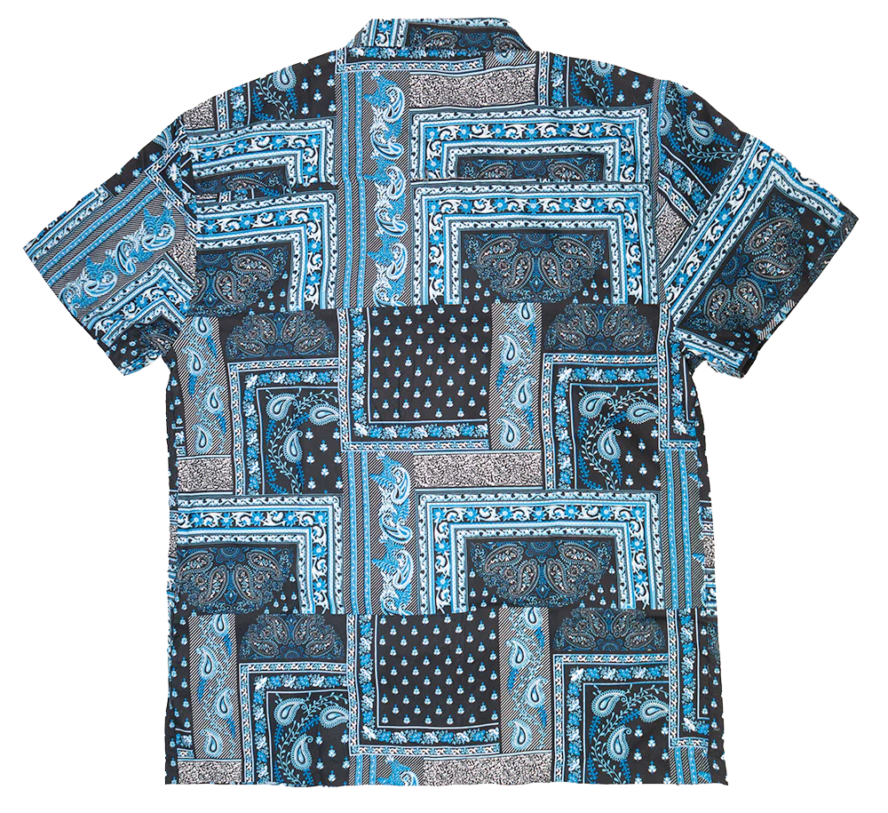 AKADEMIKS S/S BUTTON DOWN NAVY BLUE - A13SW19- 6PC PACK