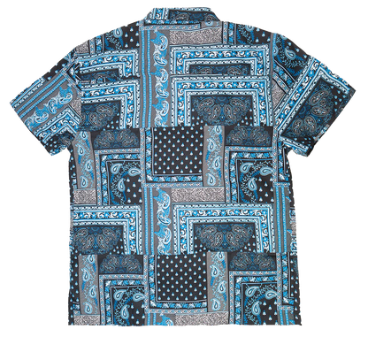 AKADEMIKS S/S BUTTON DOWN NAVY BLUE - A13SW19- 6PC PACK