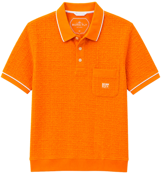 BORN FLY S/S POLO SHIRT ORANGE - B05P3131