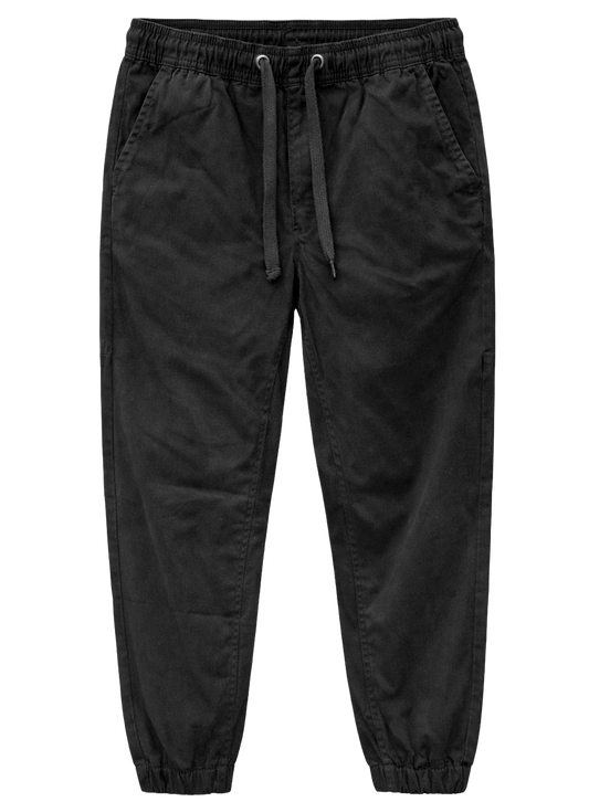 CROOKS & CASTLES TWILL JOGGER PANTS BLACK - C20500- 6PC PACK