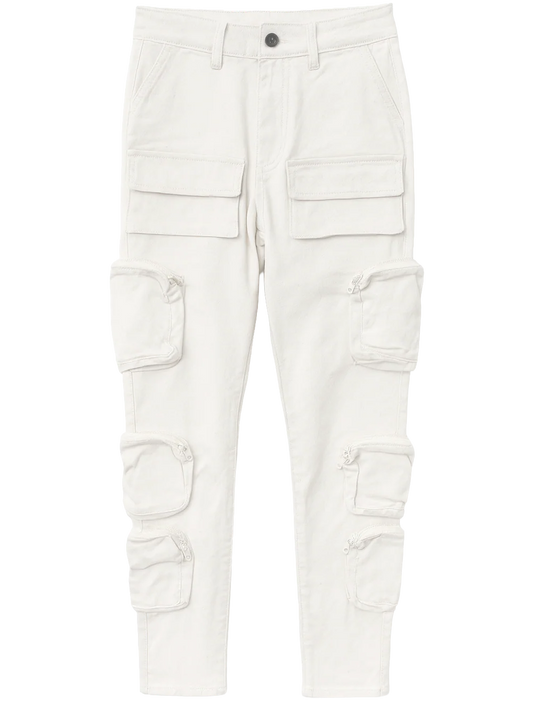 CRYSP DENIM PREMIIUM CARGO JEANS CREAM - CRYSPR241-001- 6PC PACK