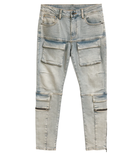 CRYSP DENIM PREMIIUM CARGO JEANS LIGHT BLEACH - CRYSP25-107- 6PC PACK