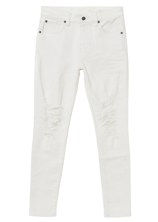 CRYSP DENIM PREMIIUM RIPPED JEANS WHITE - CRYSPSUM24-037- 6PC PACK
