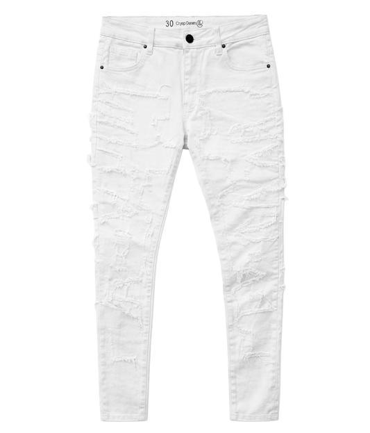 CRYSP DENIM PREMIUM JEANS WHITE - CRYSPR242-018- 6PC PACK