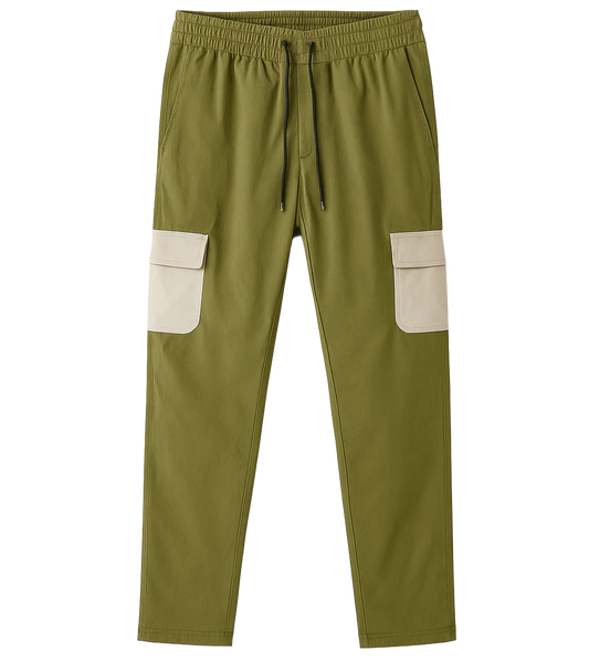 CRYSP NYLON CARGO PANTS OLIVE - CRYSPHOL23-08- 6PC PACK