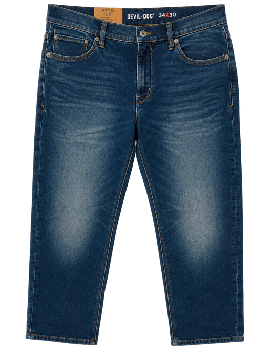 DEVIL DOG DUNGAREES DENIM JEANS INDIGO - RAEFORD