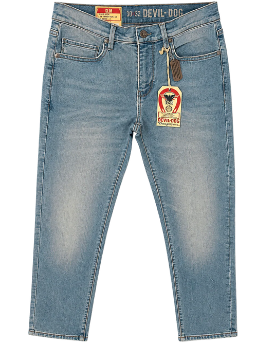 DEVIL DOG DUNGAREES DENIM JEANS LT INDIGO - STONEVILLE