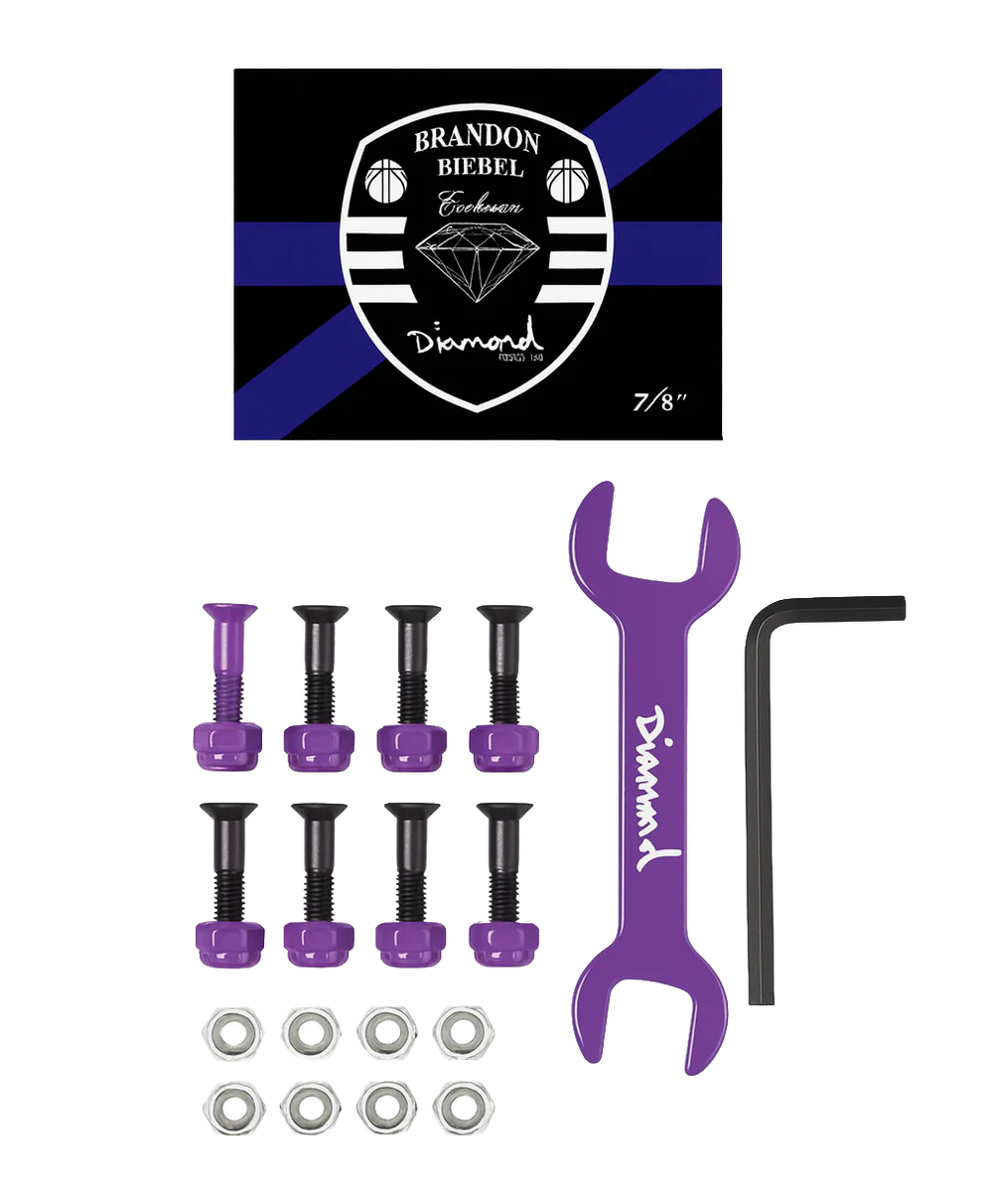DIAMOND SUPPLY CO HELLA TIGHT PRO HARDWARE PURPLE - BRANDON BIEBEL- 6PC PACK