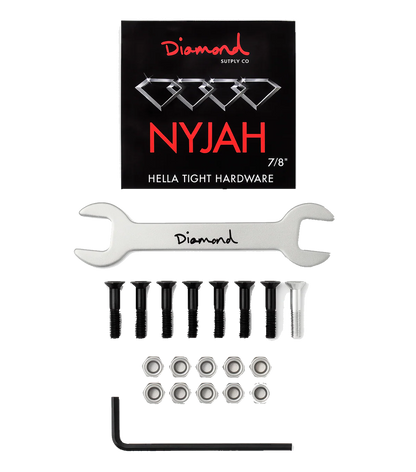DIAMOND SUPPLY CO HELLA TIGHT PRO HARDWARE SILVER - NYJAH HOUSTON- 12PC PACK