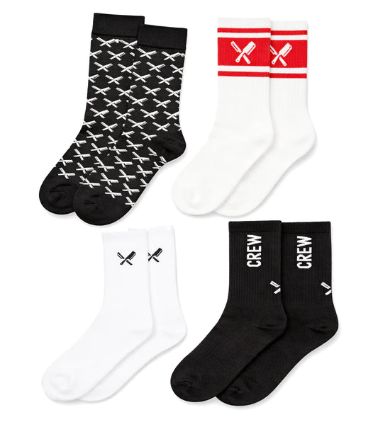 DISTORTED PEOPLE ASSORTED CREW SOCKS ASST - DPSCKS- 6PC PACK