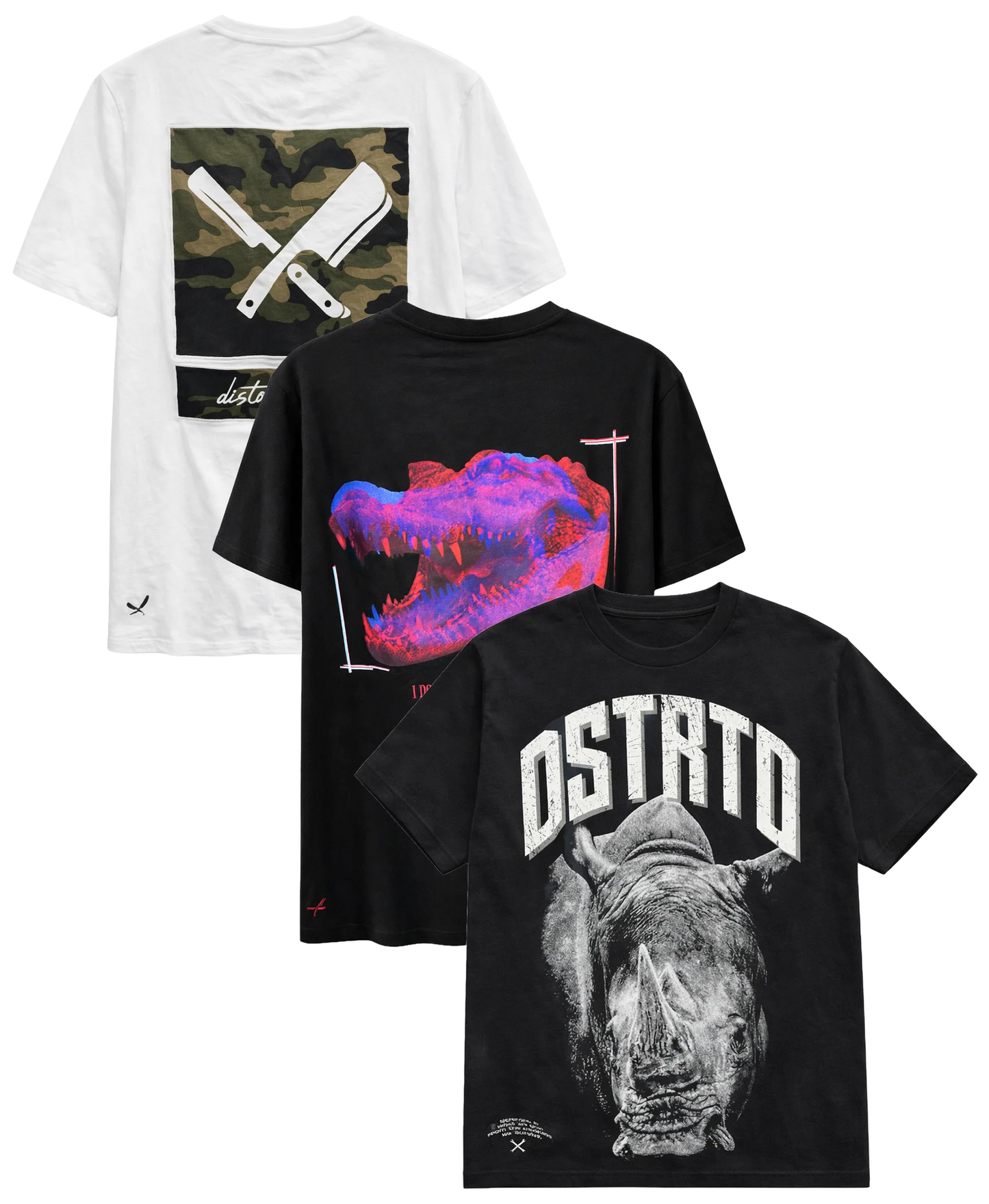 DISTORTED PEOPLE ASSORTED GRAPHIC T-SHIRTS ASST - DPSSTA- 6PC PACK