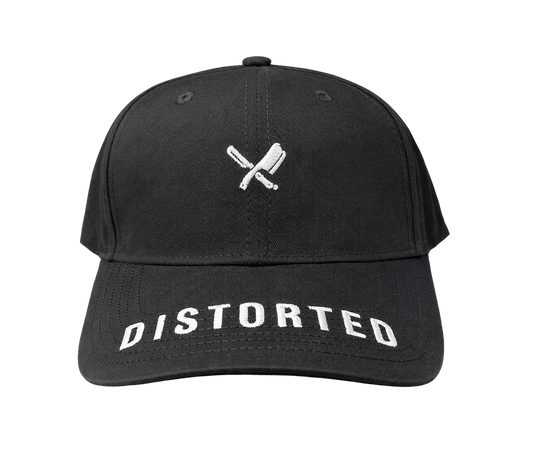 DISTORTED PEOPLE DISTORED BLADES DAD HAT BLACK/WHITE - 2538- 6PC PACK