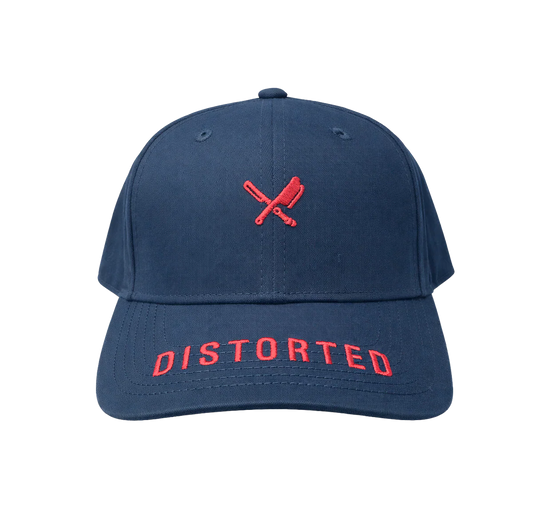 DISTORTED PEOPLE DISTORED BLADES DAD HAT NAVY/RED - 2537- 6PC PACK