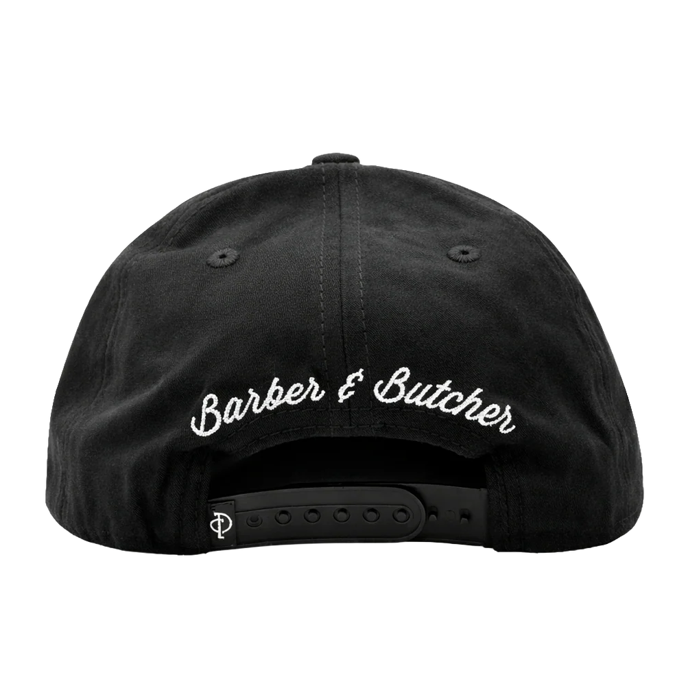 DISTORTED PEOPLE SUEDE SNAPBACK HAT BLACK/WHITE - 2525- 6PC PACK