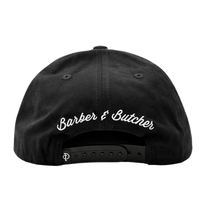 DISTORTED PEOPLE SUEDE SNAPBACK HAT BLACK/WHITE - 2525- 6PC PACK
