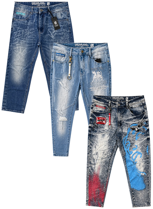 DREAMLAND ASSORTED DISTRESSED JEANS ASST - DLJNS26- 6PC PACK