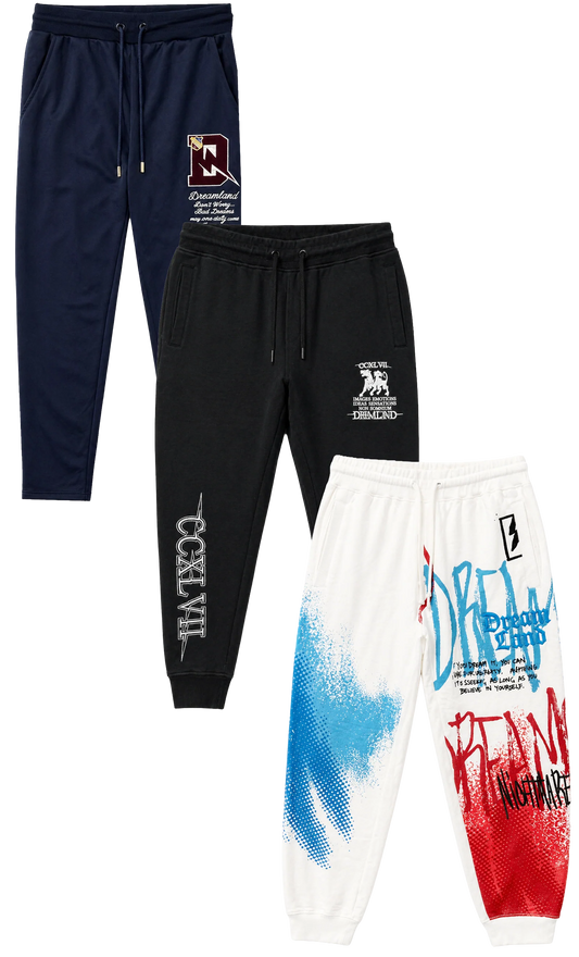 DREAMLAND ASSORTED GRAPHIC JOGGER PANTS ASST - DLJGR26- 6PC PACK