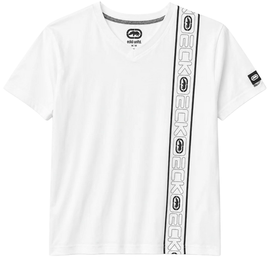 ECKO UNLTD S/S V-NECK T-SHIRT WHITE - EO12K861A