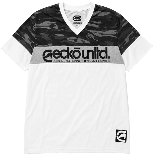ECKO UNLTD S/S V-NECK T-SHIRT WHITE - EO31K806