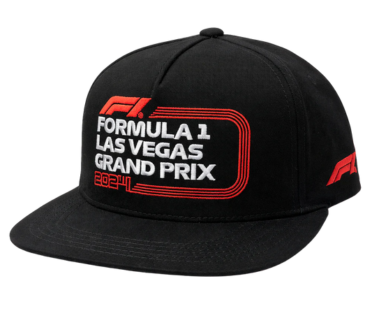 FORMULA 1 FLAT BRIM SNAPBACK HAT BLK/RED - LVGP CLASSIC- 6PC PACK