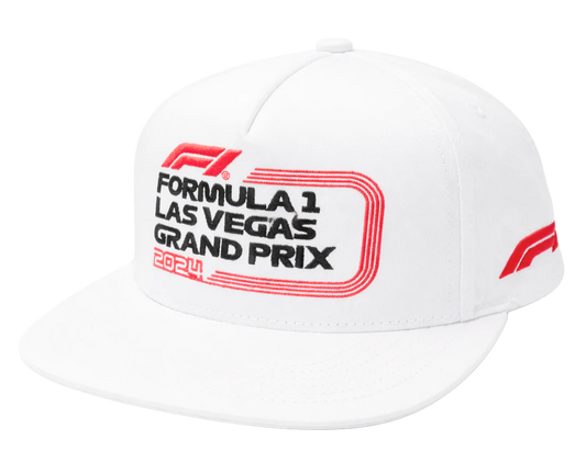 FORMULA 1 FLAT BRIM SNAPBACK HAT WHITE - LVGP CLASSIC- 6PC PACK