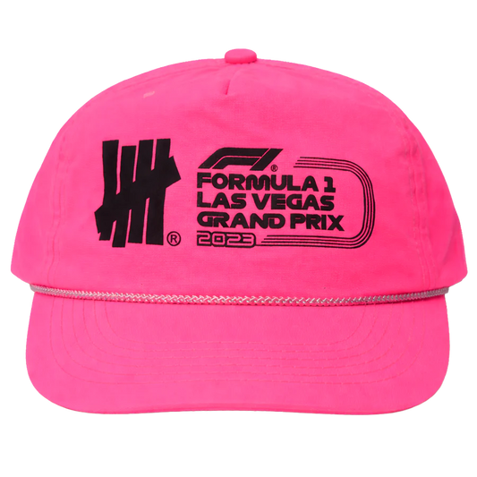 FORMULA 1 X UNDEFEATED 5 PANEL HAT NEON PINK - LVGP -6PC PACK