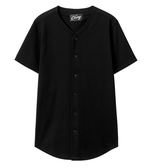 GERALDS ESSENTIALS BASEBALL JERSEY BLACK - GEBSJ- 6PC PACK
