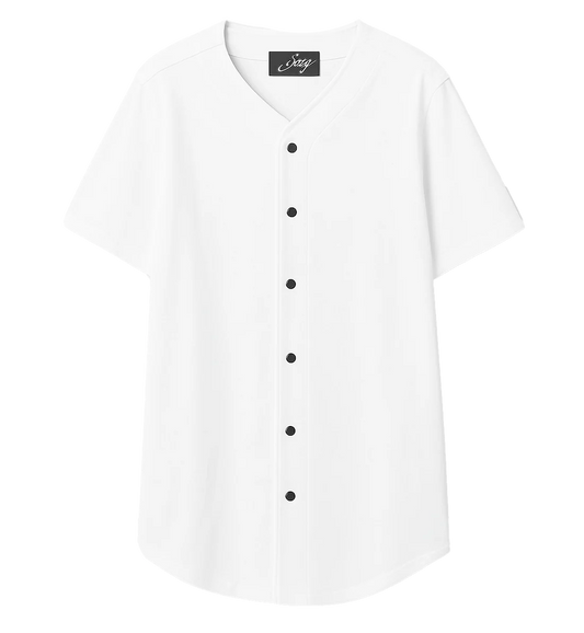 GERALDS ESSENTIALS BASEBALL JERSEY WHITE - GEBSJ- 6PC PACK