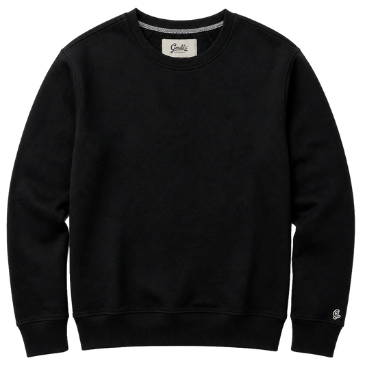 GERALDS ESSENTIALS CREWNECK SWEATSHIRT BLACK - GEZCREW
