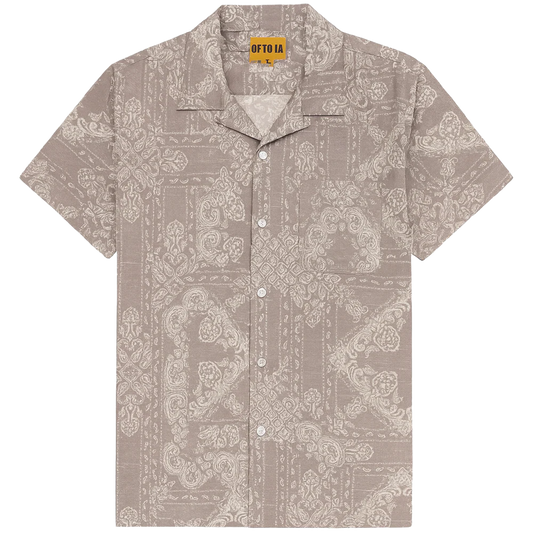 GFTD LA S/S BUTTON DOWN SHIRT BEIGE - GFSSP25-3- 8 PC PACK