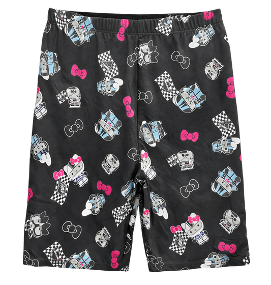 GIRLS LICENSED HELLO KITTY STRETCH SHORTS BLACK - G001544GHK3053- 6PC PACK