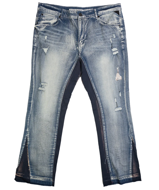 GOOD THINGS LAST 4EVER STACKED JEANS LT SAND - G231C-1271- 12PC PACK