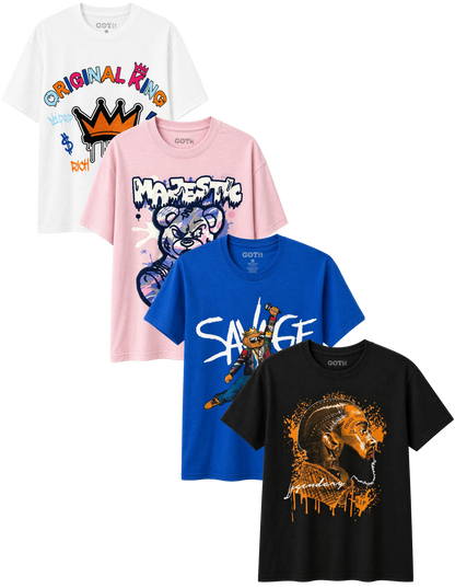 GOT IT ASSORTED GRAPHIC T-SHIRTS ASST - GOTSSTA- 6PC PACK