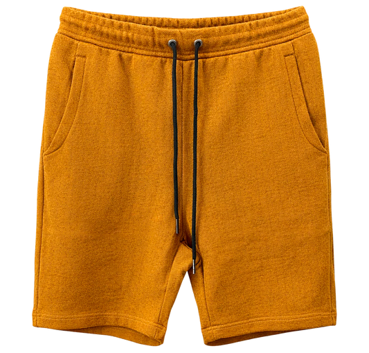 J COME SWEAT SHORTS OCHRE - FS-4002 -12PC PACK