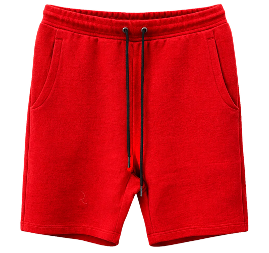 J COME SWEAT SHORTS RED - FS-4002 -12PC PACK