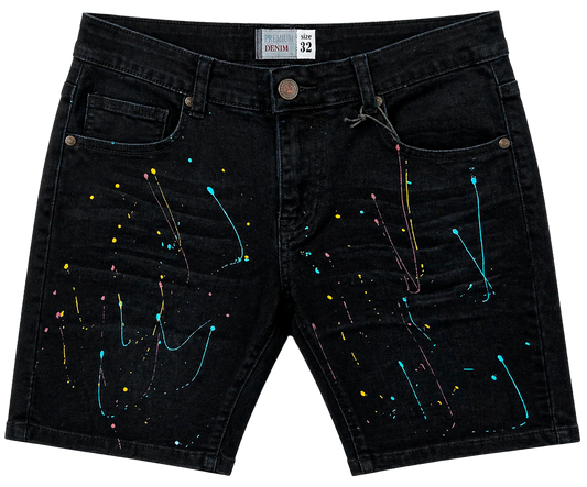 JEANS STATION DENIM SHORTS BLACK - JSP21502S- 6 PC PACK