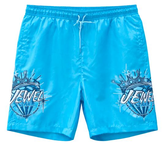 JEWEL HOUSE PLUS SIZE TRACK SHORTS BLUE - JH07B1441- 4PC PACK