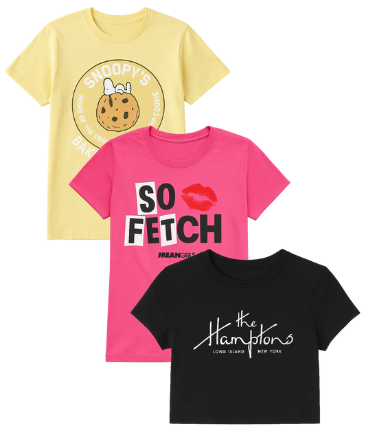 JUNIOR GIRLS ASSORTED LICENSE T-SHIRTS ASST - LICTS25- 6PC PACK