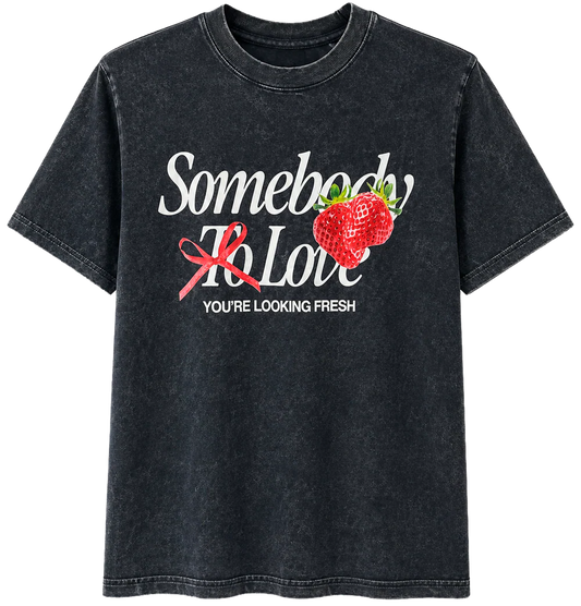 JUNIORS SUGAR FLOWER T-SHIRT BLACK WASH - JRSFSU24SS001