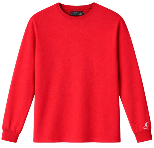 KANGOL LONG SLEEVE SHIRT RED - K9179- 6PC PACK
