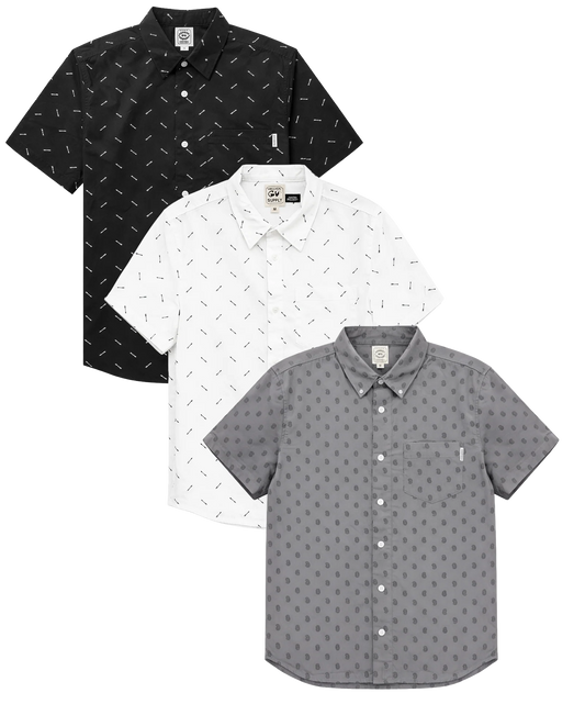 KENNEDY MFG ASSORTED S/S BUTTON DOWN SHIRTS ASST - KNDYWV- 6PC PACK