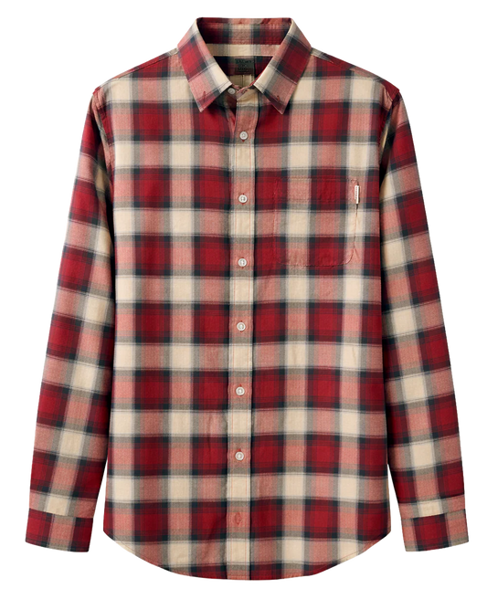 KENNEDY MFG L/S BUTTON DOWN SHIRT RED - KNDYLWV- 6PC PACK