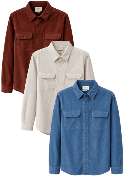 LEVI ASSORTED L/S B/D SHIRTS ASSORTED- 6PC PACK