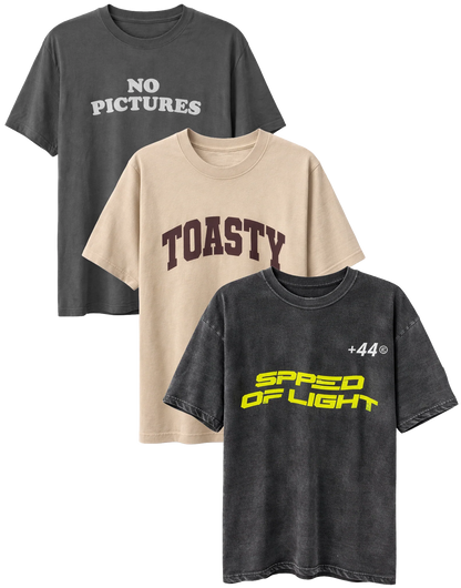 LICENSED ASSORTED BIO GRAPHIC T-SHIRTS ASST - BIOSSTA-  6PC PACK