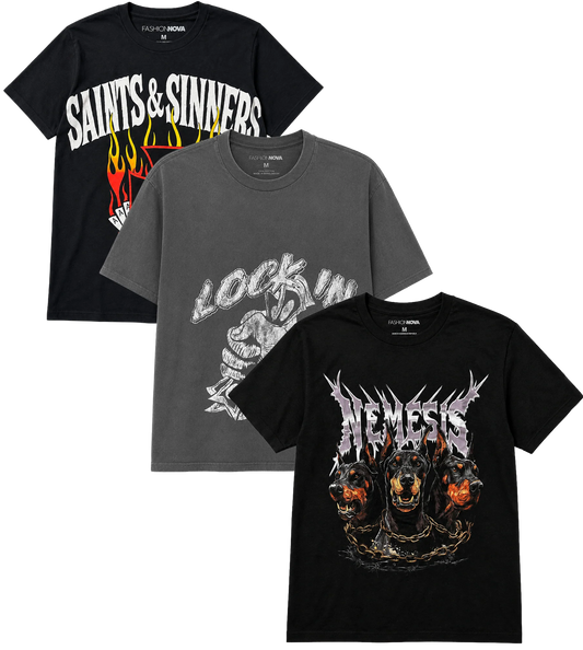 LICENSED FASHION NOVA MEN T-SHIRTS ASST - FNGRAPHIC