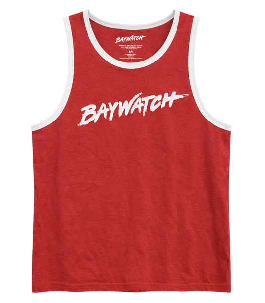 LICENSED GRAPHIC TANK TOP RED - BAYWATCH / OP3179- 6PC PACK