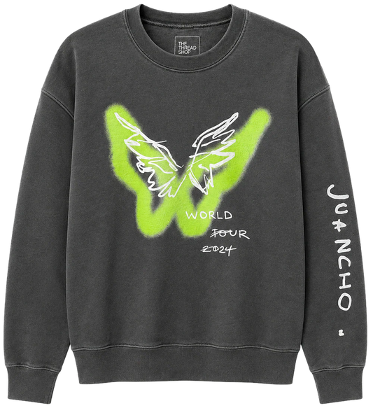 LICENSED MUSIC CREWNECK SWEATSHIRT CHARCOAL - B'FLY
